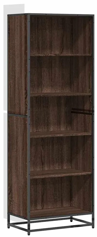 3300854 vidaXL Библиотека, кафяв дъб, 60x35x170,5 см, инженерно дърво