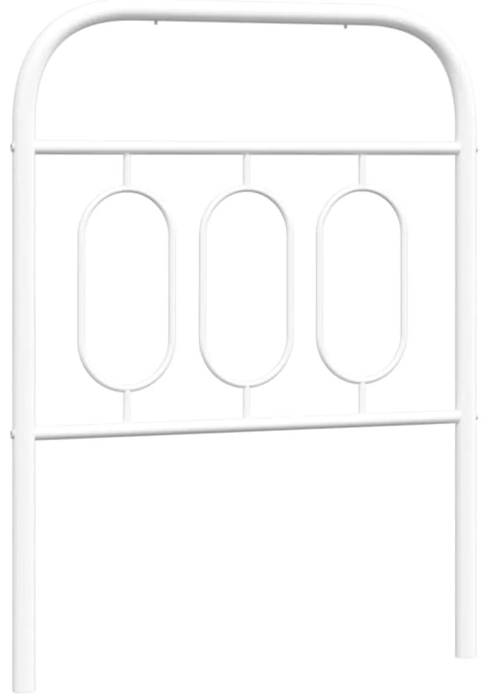 377192 vidaXL Метална резервна табла за легло, бяла, 75 см