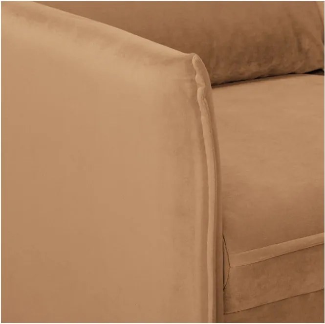 Кафяв кадифен диван 138 cm Juli – Ropez