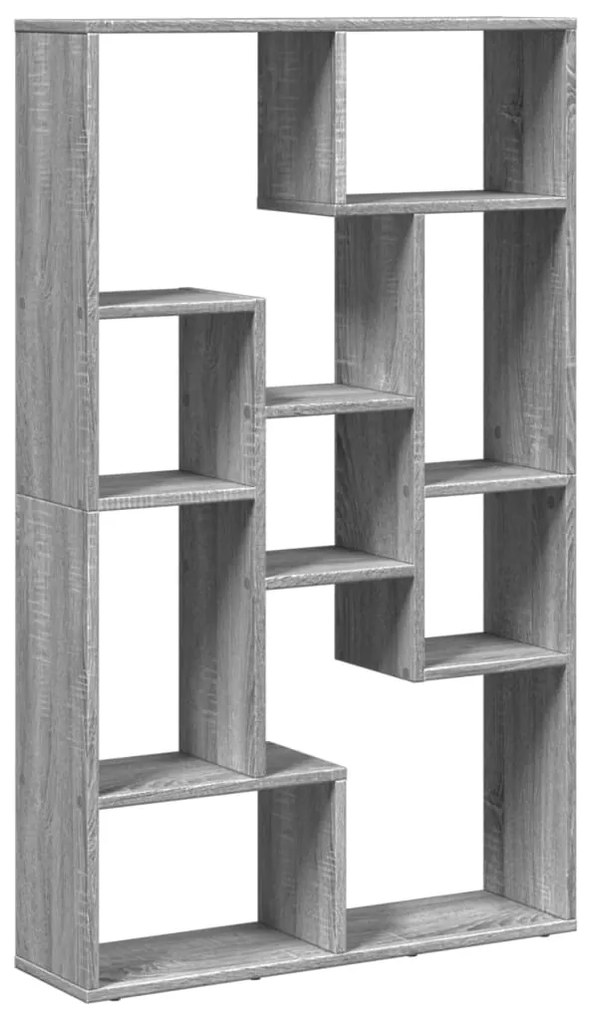 858161 vidaXL Библиотека, сив сонома, 72x20x120,5 см, инженерно дърво