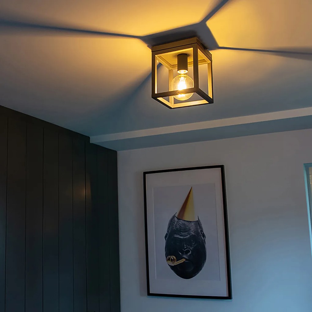 Индустриален интелигентен таванен аплик тъмно сив с Wi-Fi G95 - Cage