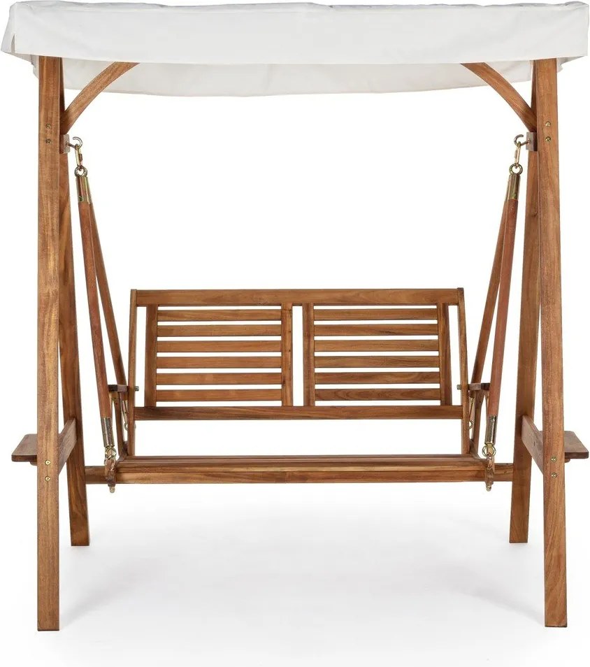 Градинска люлка от масивно дърво в естествен цвят Noemi – Bizzotto