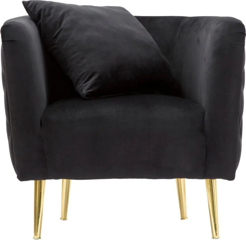 Черно кадифено кресло Bucarest – Mauro Ferretti