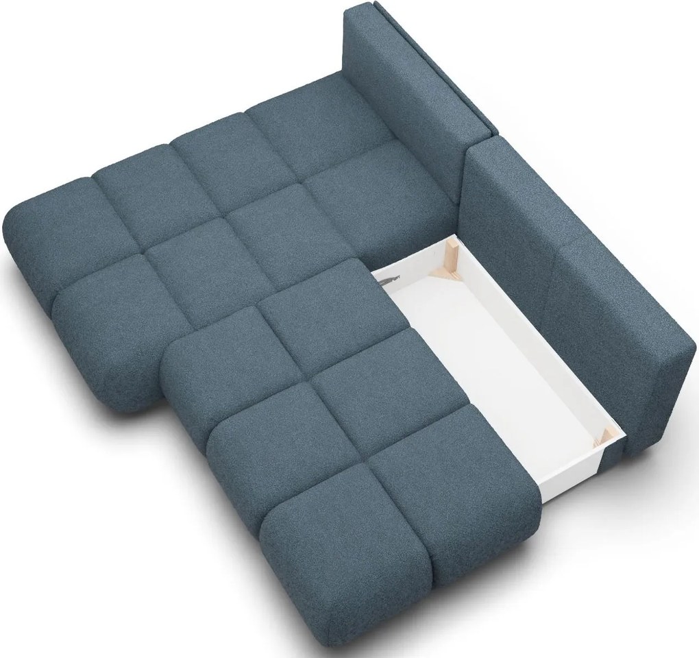 Ъглов Диван Лимо - Син - Ляв