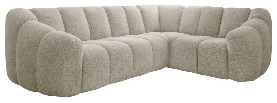 Бежов ъглов диван (десен ъгъл/L форма) Shell – Miuform