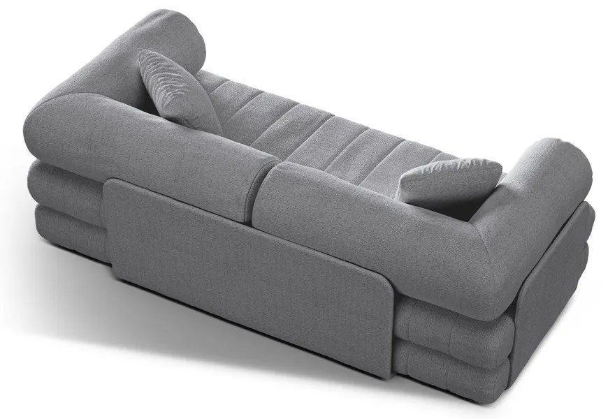 Светлосив сгъваем диван от прежда с примки от букле 206 cm Kemi – Cosmopolitan Design