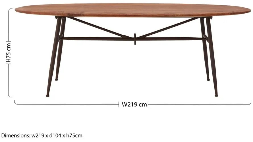 Трапезна маса от орех 104x219 cm New Foundry - Premier Housewares