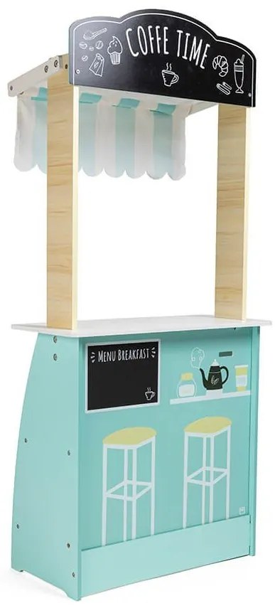 Eurekakids - Дървена играчка, Пазар и Кафе салон 2в1, 49х24х114 см