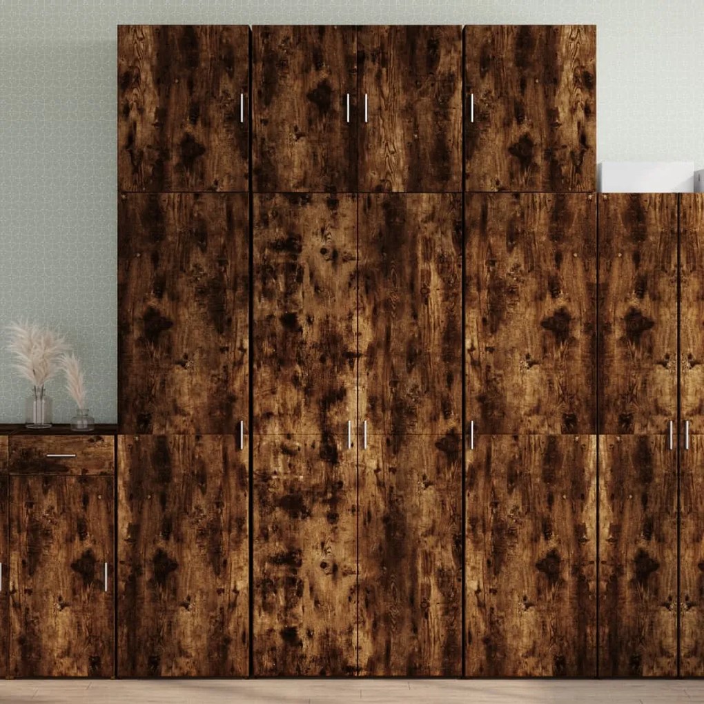 Sonata H Висок шкаф, опушен дъб, 80x42,5x249 см, инженерно дърво