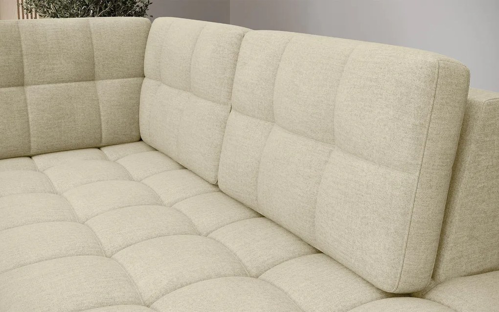 Ъглов диван Bale U-Екрю-Десен