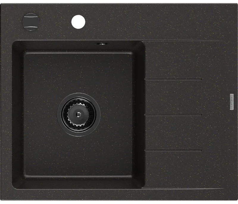 Mexen Ben гранитна мивка с 1 отделение и отцеждащо пространство, лява 600 x 500