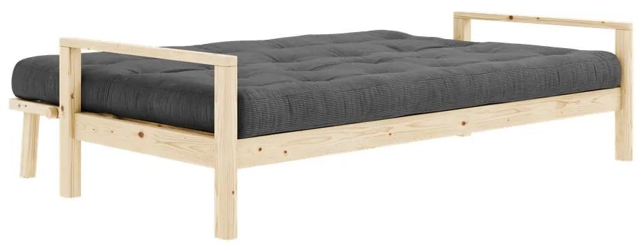 Разтегателен диван в черно и антрацит 205 cm Knob - Karup Design