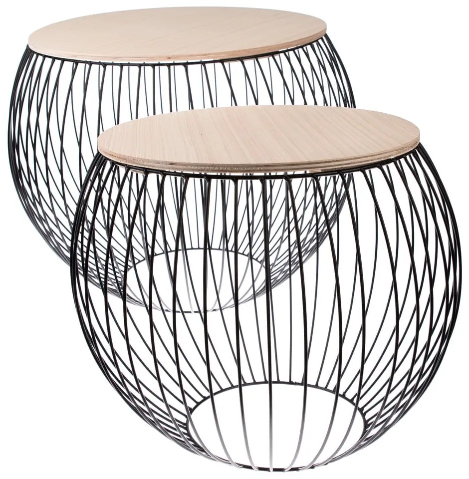 Кръгли масички за съхранение в комплект от 2 бр. ø 41 cm - Dakls