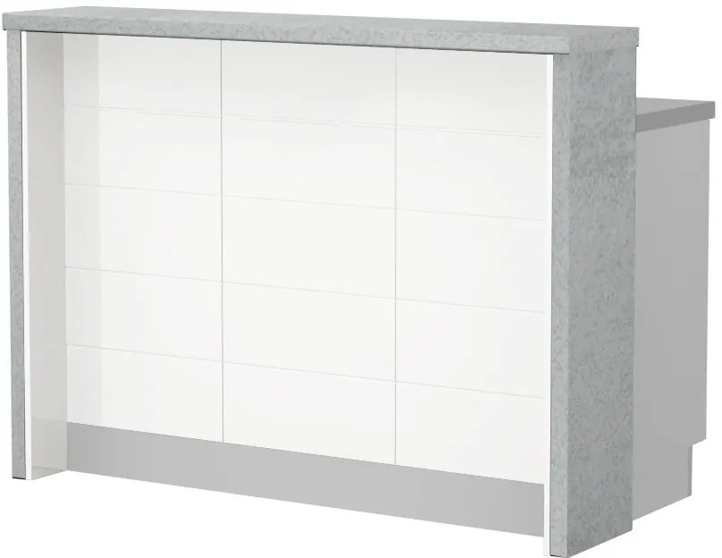 Островна кухненска пейка Hudson-Length: 135 cm.-White-Chromix Silver