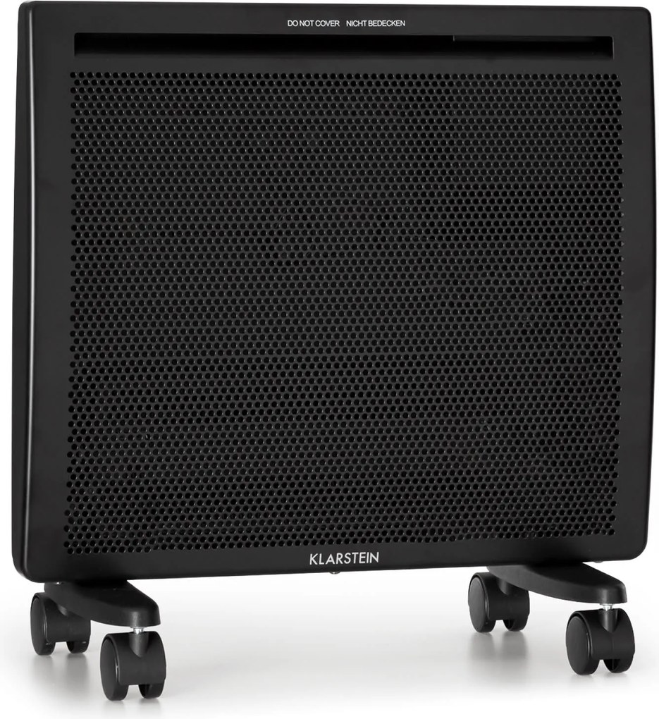 Klarstein Hot Spot Slimcurve Double Wave, 2 в 1 нагревател, 1000 W, седмичен таймер, черен