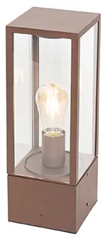 Индустриална външна подова лампа ръждяво кафява 40 cm IP44 - Charlois