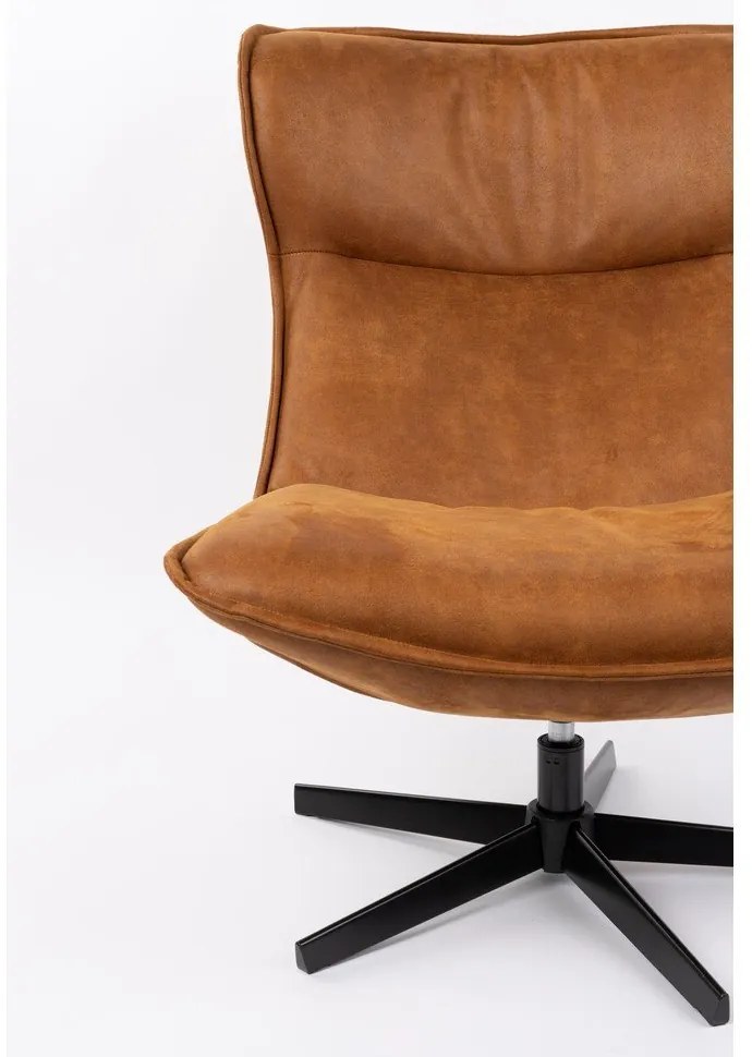 Въртящо се кресло в цвят кафяв коняк John – White Label