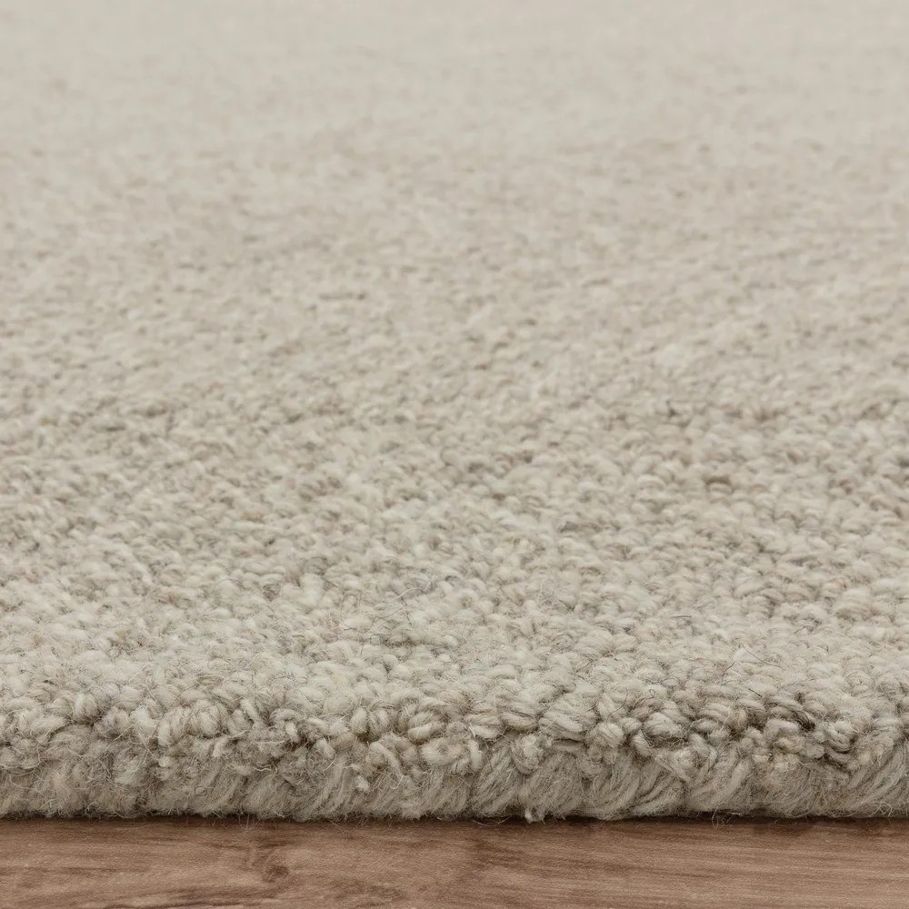 Кремав ръчно изработен килим със смес от вълна 200x290 cm Theodore Chevron – Asiatic Carpets