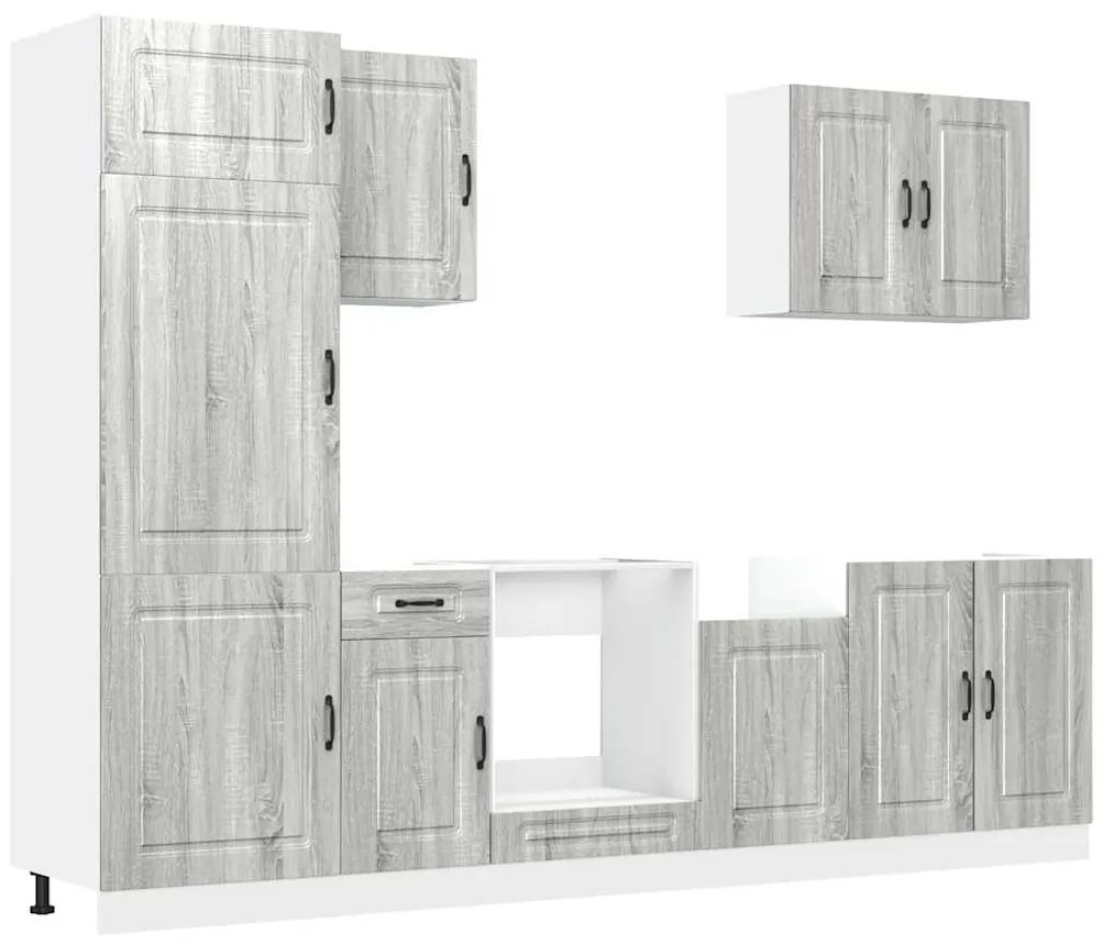 3314767 vidaXL Комплект кухненски шкафове от 7 части Kalmar, инженерно дърво