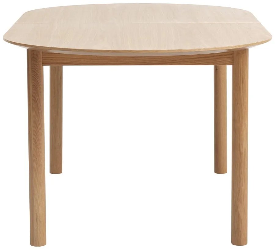 Сгъваема трапезна маса с дъбов плот в естествен цвят 100x190 cm Gallina – Unique Furniture