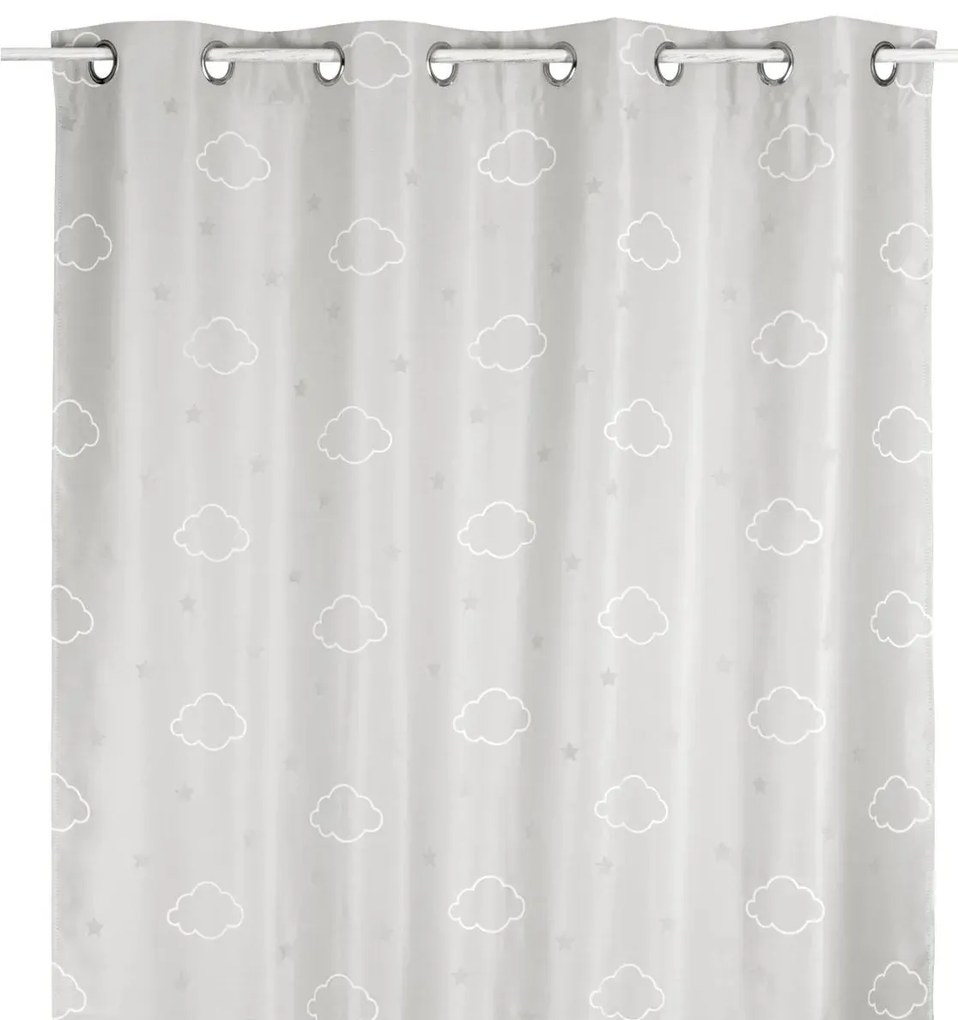 Детска светеща затъмняваща завеса atmosphera Cloud Glow, 140x250, Сив