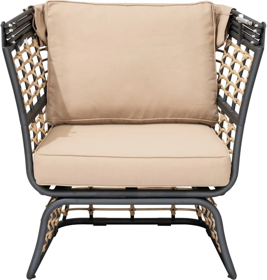 Бежово метално градинско кресло Paros – Garden Pleasure