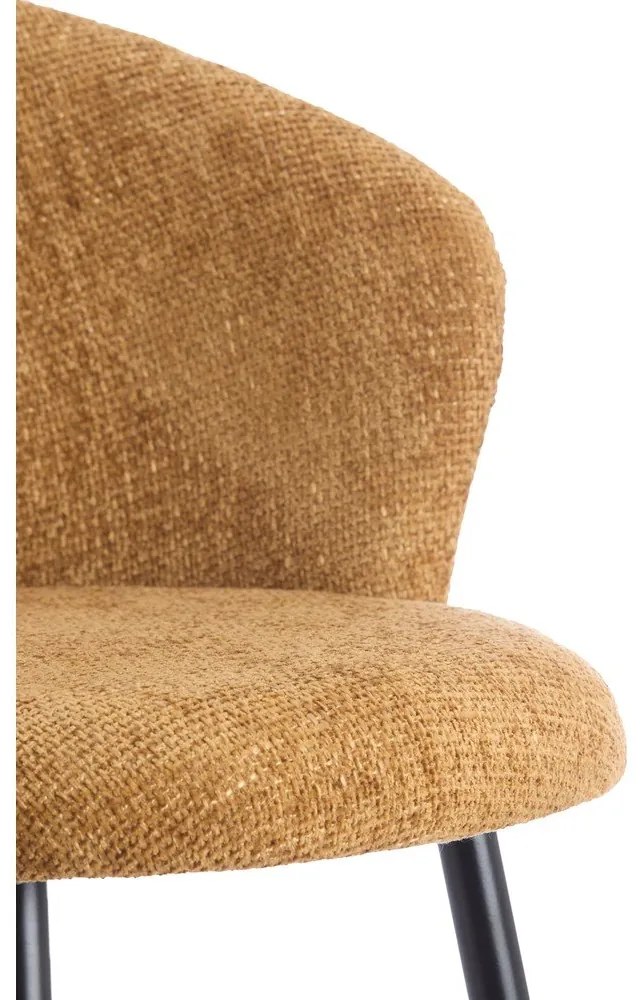 Метални трапезни столове в комплект 2 бр. в цвят жълта охра Radaja – Light & Living