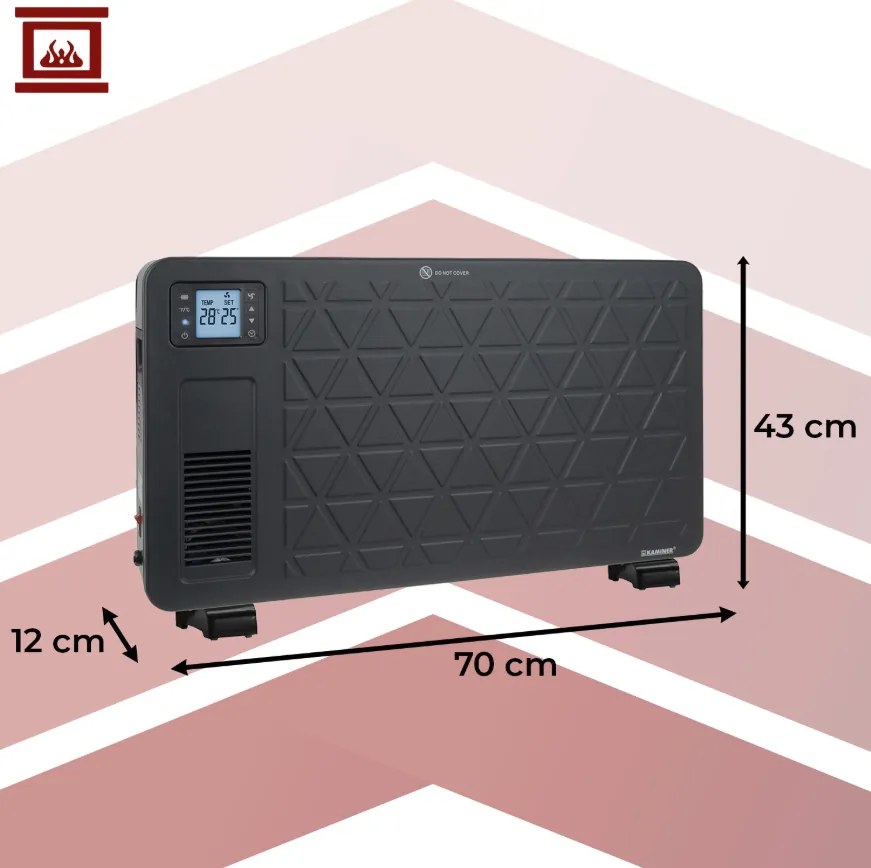 Енергоспестяващ електрически конвекторен нагревател KAMINER ZIFLO 2300W с WIFI и дистанционно управление