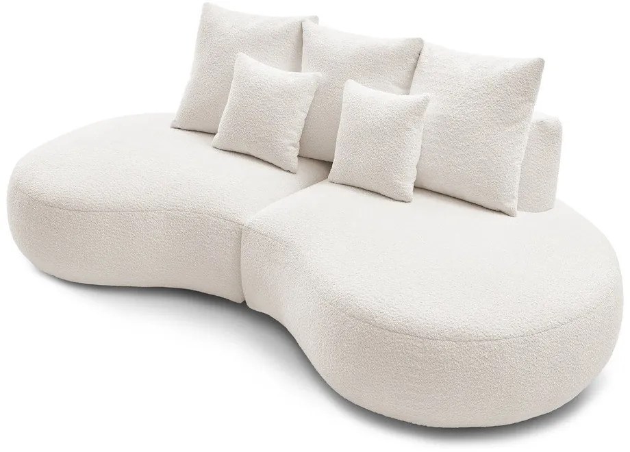 Диван от бял плат букле 260 cm Saint-Germain - Bobochic Paris