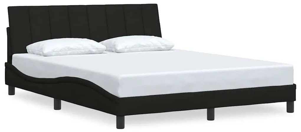 3310400 vidaXL Рамка за легло без матрак Hanko, черна, 160x200 см, плат