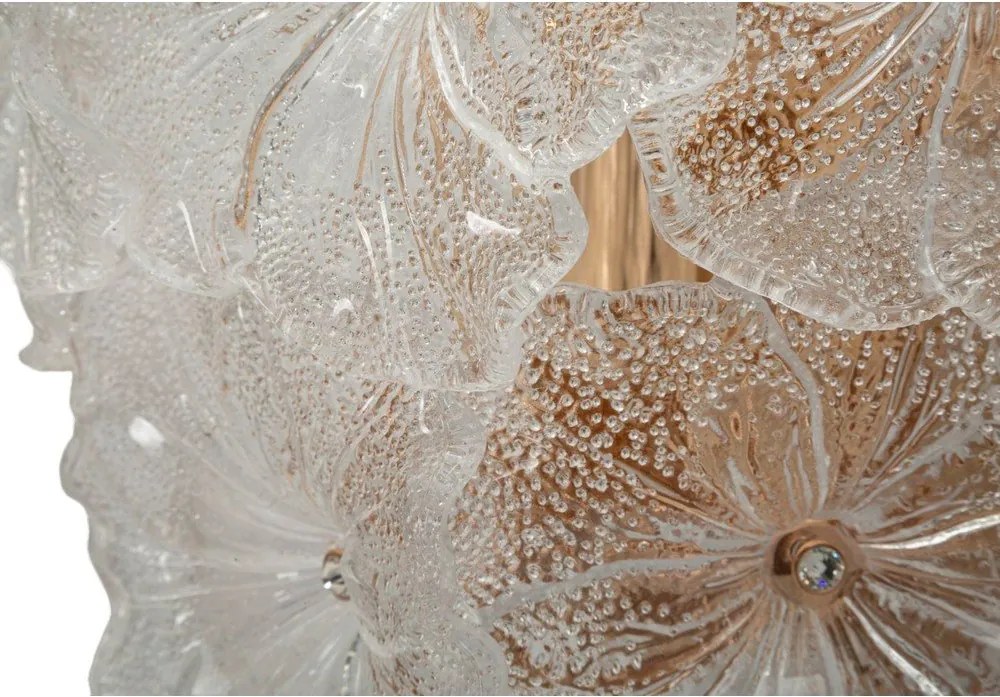 Стъклена стенна лампа в златист цвят Ibiscus – Mauro Ferretti