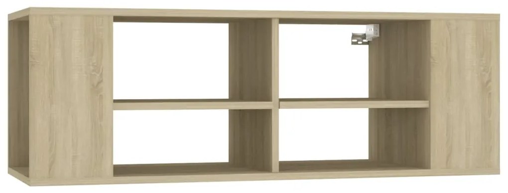 806241 vidaXL ТВ шкаф за стенен монтаж, дъб сонома, 102x35x35 см
