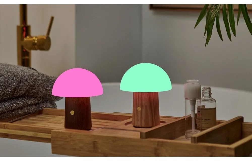 LED настолна лампа в бял и тъмно естествен цвят (височина 12,5 cm) Alice Mushroom – Gingko