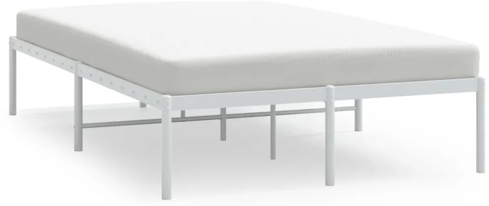350911 vidaXL Метална рамка за легло, бяла, 120x200 см