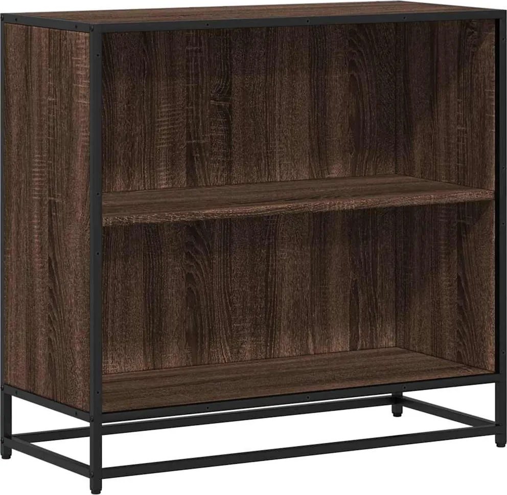 849108 vidaXL Шкаф за книги Кафяв дъб 80,5x35x76 cm Инженерна дървесина