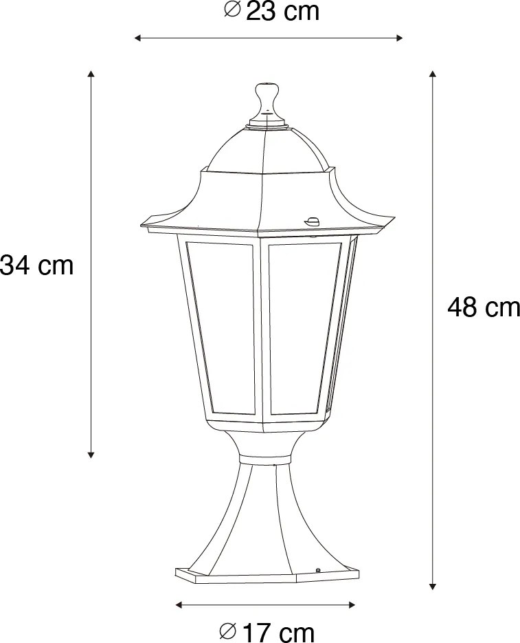 Класическа основа за външен фенер тъмнозелен IP44 - Ню Орлиънс