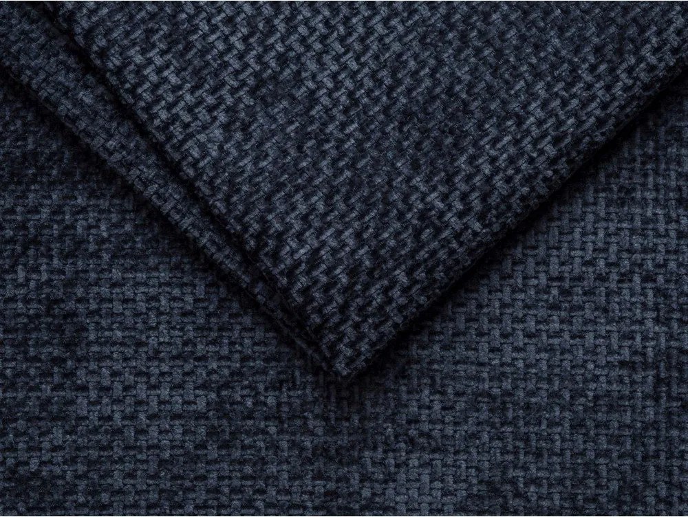 Тъмносиньо тапицирано двойно легло без табла 200x200 cm Whale – Micadoni