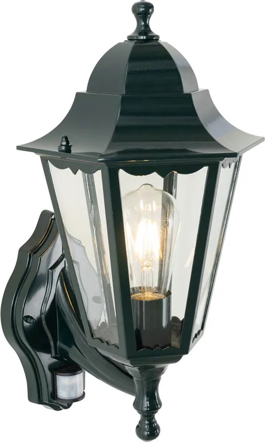 Външен стенен фенер тъмно зелен със сензор за движение IP44 - New Orleans up