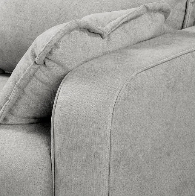 Светлосив ъглов диван (ляв ъгъл) Beata - Ropez