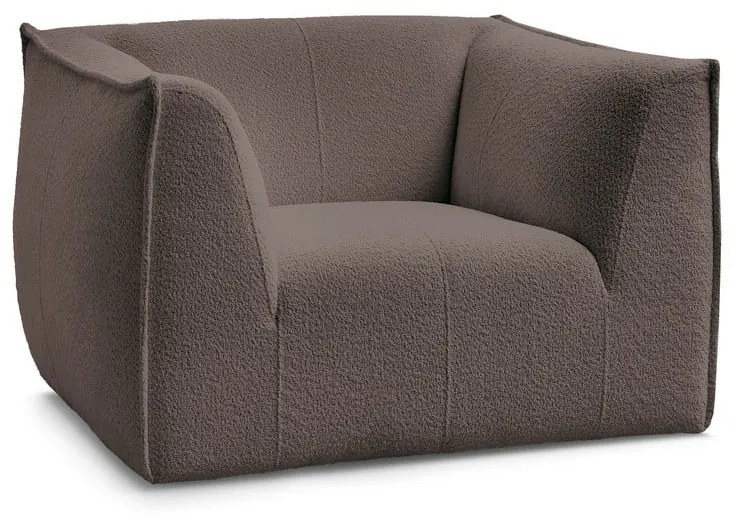 Кафяво кресло от прежда с примки от букле Giorgia – Bobochic Paris