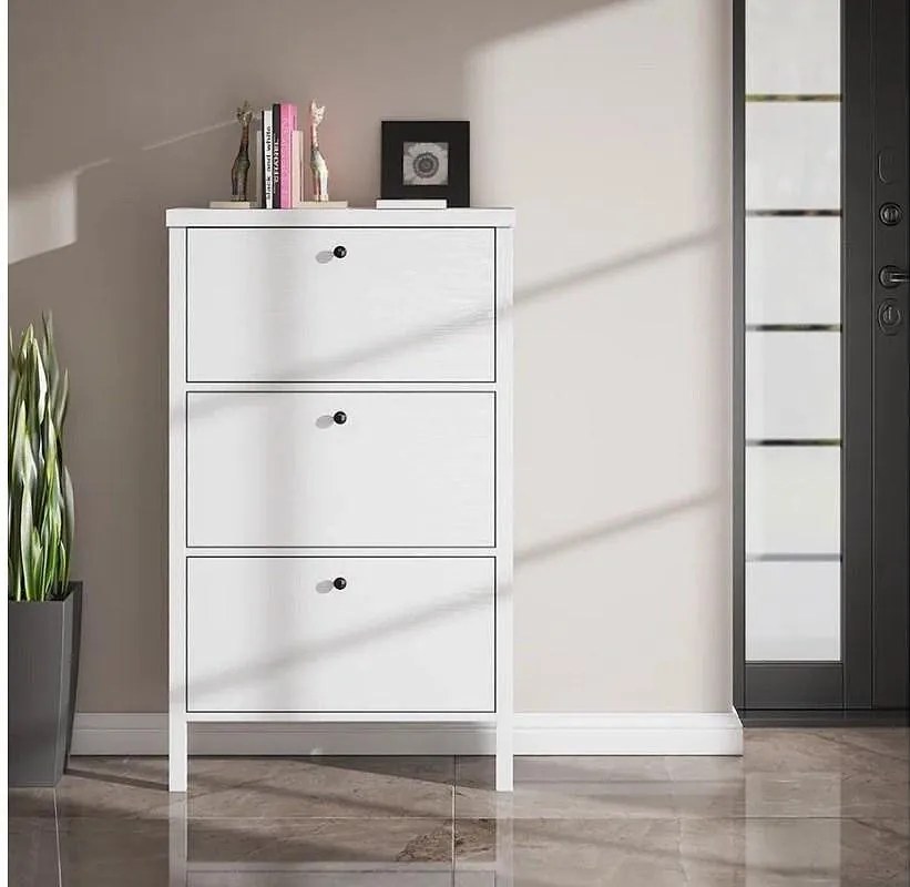 Шкаф за обувки Лима бял