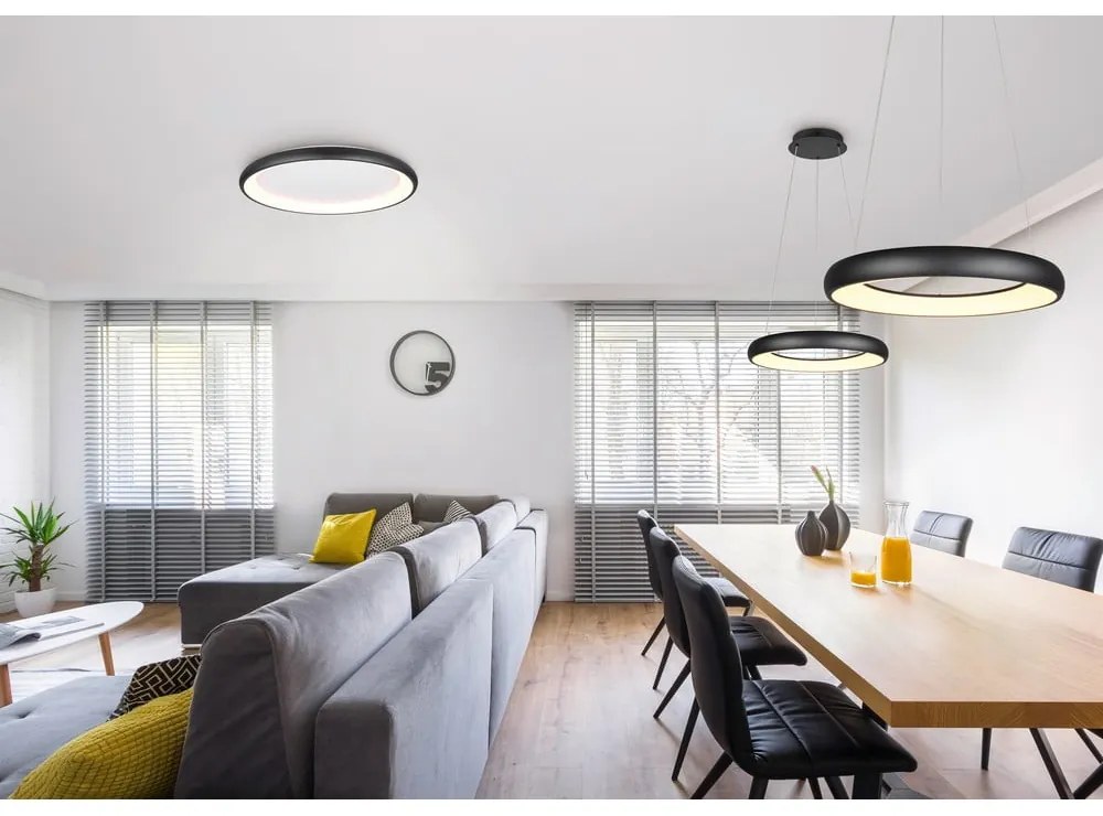 Черно LED затъмняващо се осветително тяло за таван Cardona – Trio