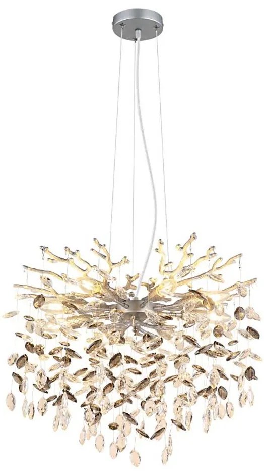 Globo 64138H1S - Полилей на кабел QUEENA 8xE14/40W/230V сребрист