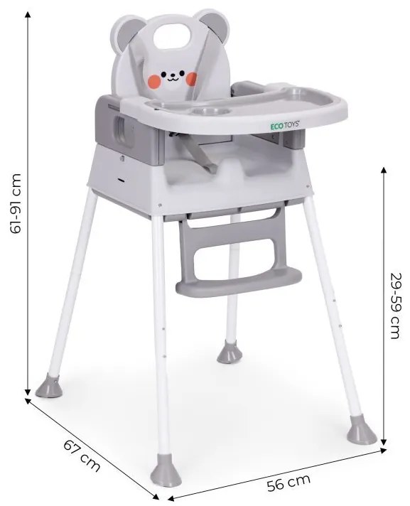 Детски стол за хранене - многофункционален стол за хранене Panda