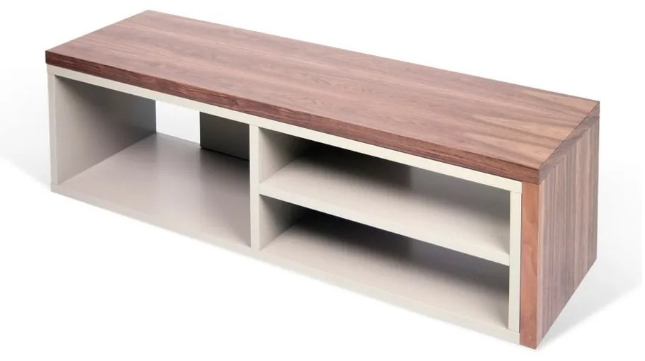 Сива променлива маса за телевизор с орехов фурнир Move - TemaHome