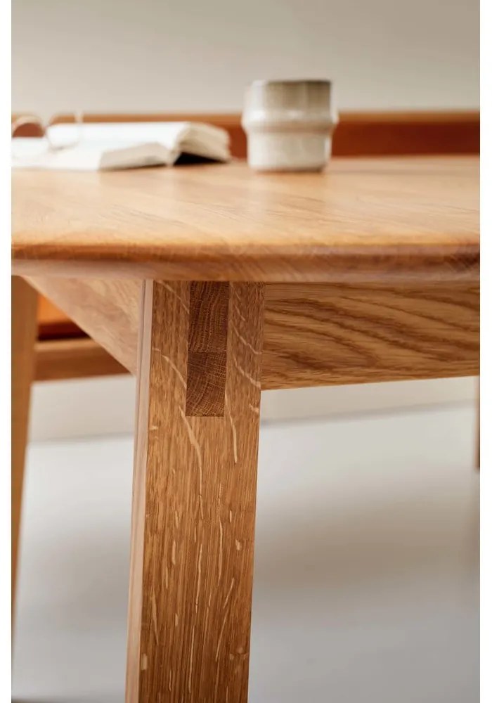 Сгъваема трапезна маса от масивен дъб в естествен цвят 100x220 cm Amalfi – Hammel Furniture