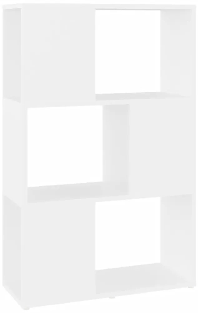 809071 vidaXL Библиотека, бяла, 60x24x94 см, инженерно дърво