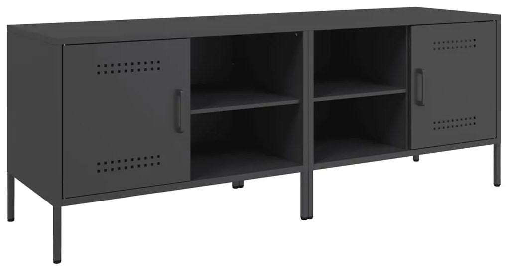 842995 vidaXL ТВ шкафове, 2 бр, черни, 68x39x50,5 см, стомана