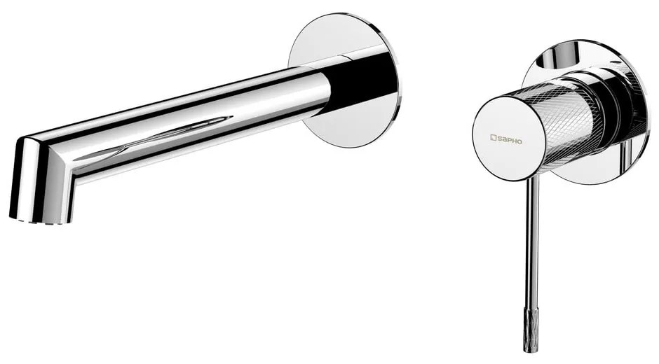 Вградена батерия за мивка в лъскаво-сребрист цвят (1 изход) Solaris – Sapho