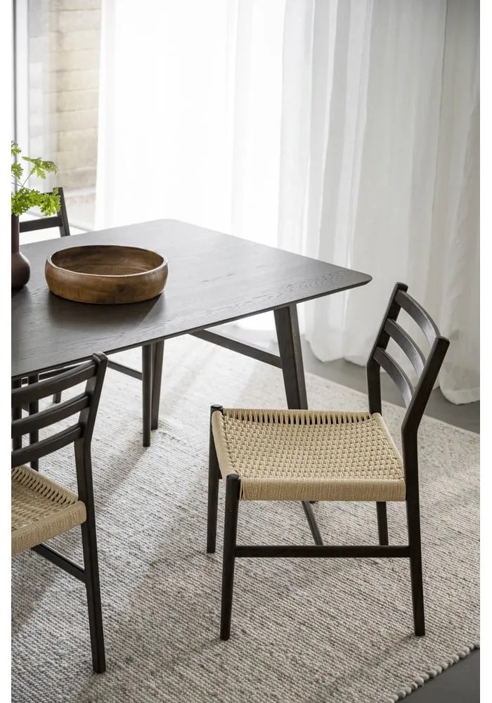 Трапезни столове в комплект от 2 бр. естествени/тъмнокафяви Harlan – Rowico